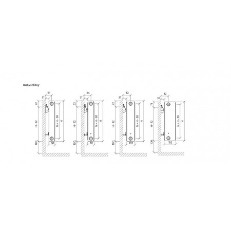 EVRA Compact С21 300x400 стальной панельный радиатор с боковым подключением EVRA Compact С21 300x400 стальной панельный радиатор с боковым подключением