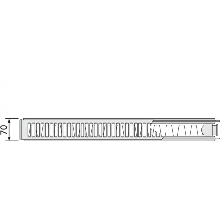 EVRA Compact С21 400x1600 стальной панельный радиатор с боковым подключением EVRA Compact С21 400x1600 стальной панельный радиатор с боковым подключением