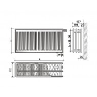EVRA Compact С33 300x1000 стальной панельный радиатор с боковым подключением
