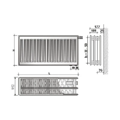 EVRA Compact С33 400x400 стальной панельный радиатор с боковым подключением EVRA Compact С33 400x400 стальной панельный радиатор с боковым подключением