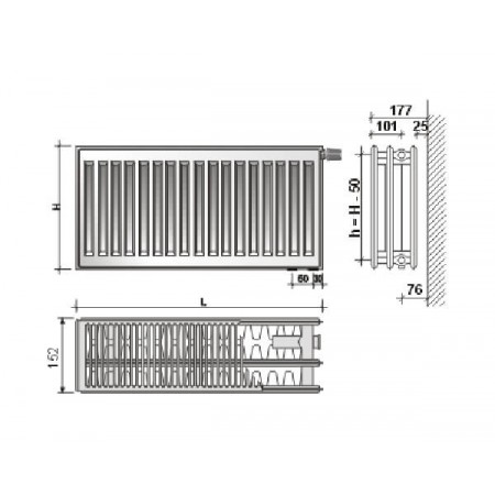 EVRA Compact С33 400x400 стальной панельный радиатор с боковым подключением EVRA Compact С33 400x400 стальной панельный радиатор с боковым подключением