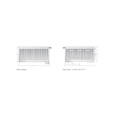 EVRA Ventil Compact CV11 300x1400 стальной панельный радиатор с нижним подключением EVRA Ventil Compact CV11 300x1400 стальной панельный радиатор с нижним подключением